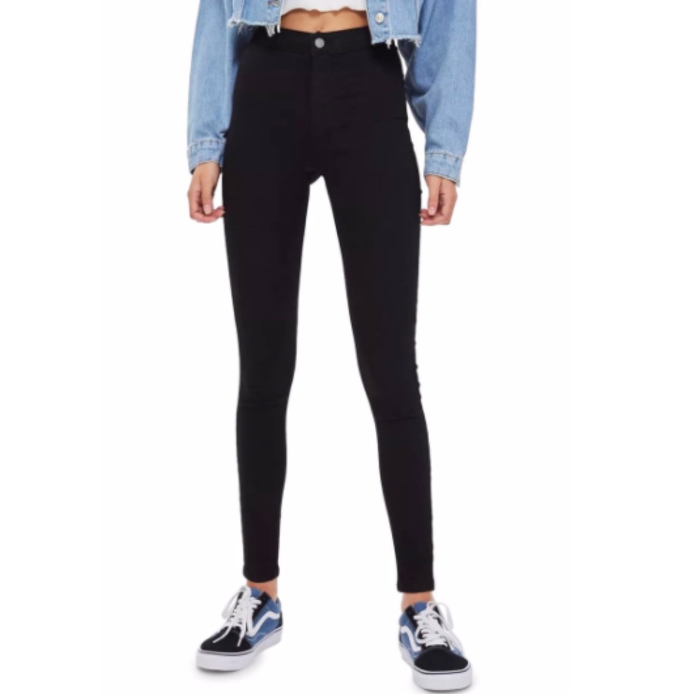 TOPSHOP Joni High Waist Skinny Jeans, Black